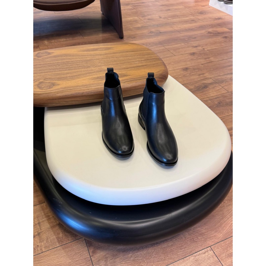 9106 Siyah Cilt Hakiki Deri Bot