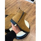 9107 Bej Nubuk Hakiki Deri Bot