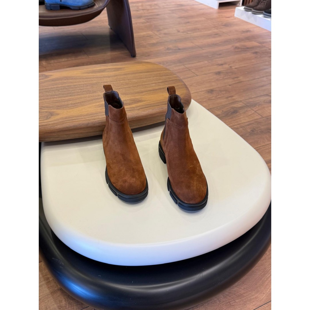 9107 Kahve Nubuk Hakiki Deri Bot