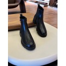 9107 Siyah Cilt Hakiki Deri Bot