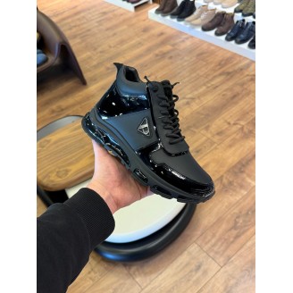 2027 Siyah Cilt Hakiki Deri Erkek Bot