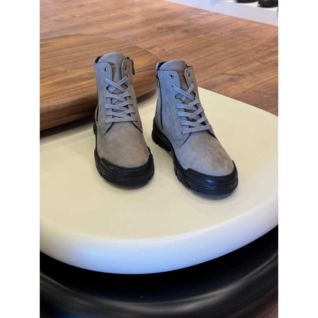 9202 Füme Nubuk Hakiki Deri Bot