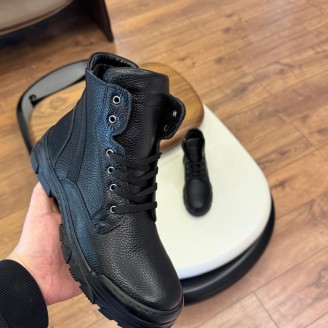 5612 Siyah Cilt Hakiki Deri Bot