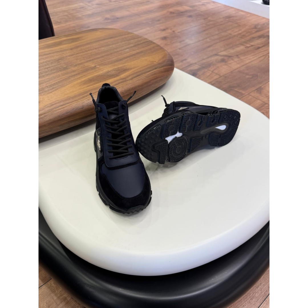 2027 Lacivert Nubuk Hakiki Deri Bot