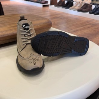 5613 Füme Nubuk Hakiki Deri Bot