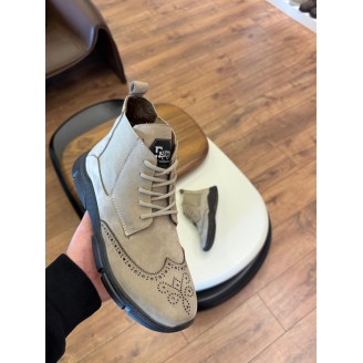 5613 Füme Nubuk Hakiki Deri Bot