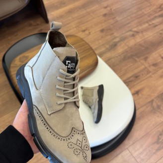 5613 Füme Nubuk Hakiki Deri Bot