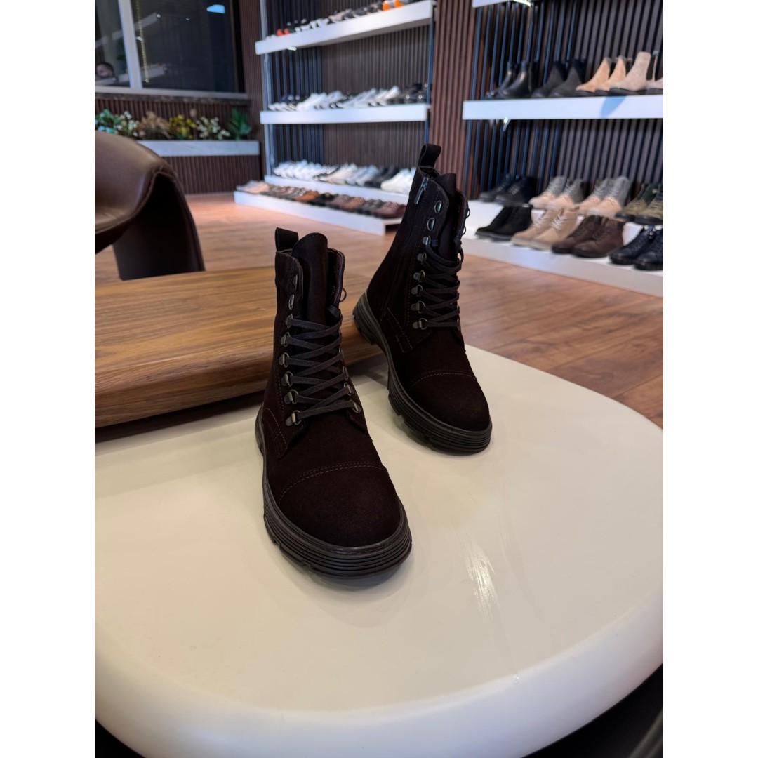 5615 Kahve Nubuk Hakiki Deri Bot