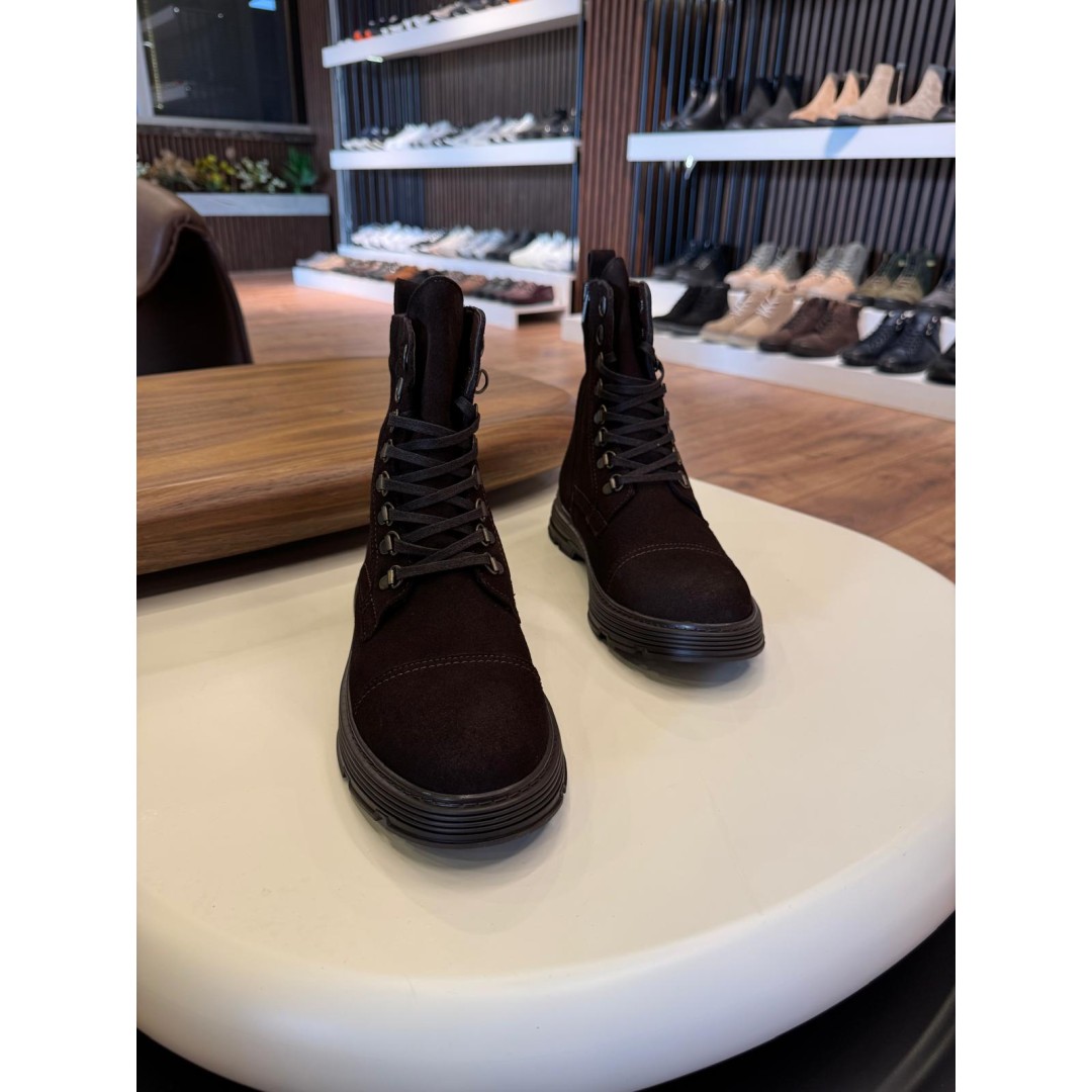 5615 Kahve Nubuk Hakiki Deri Bot