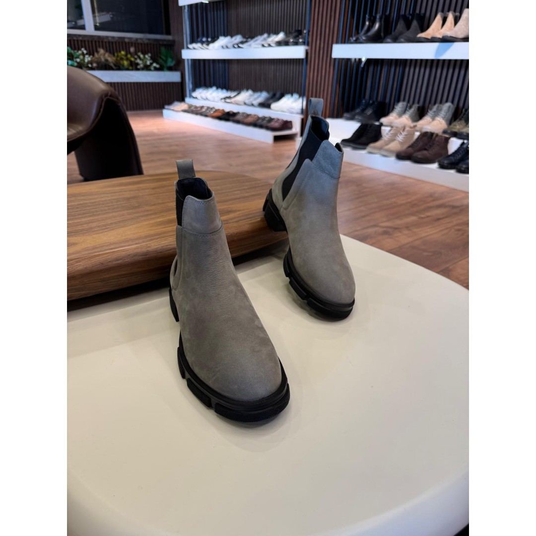 5616 Füme Nubuk Hakiki Deri Bot