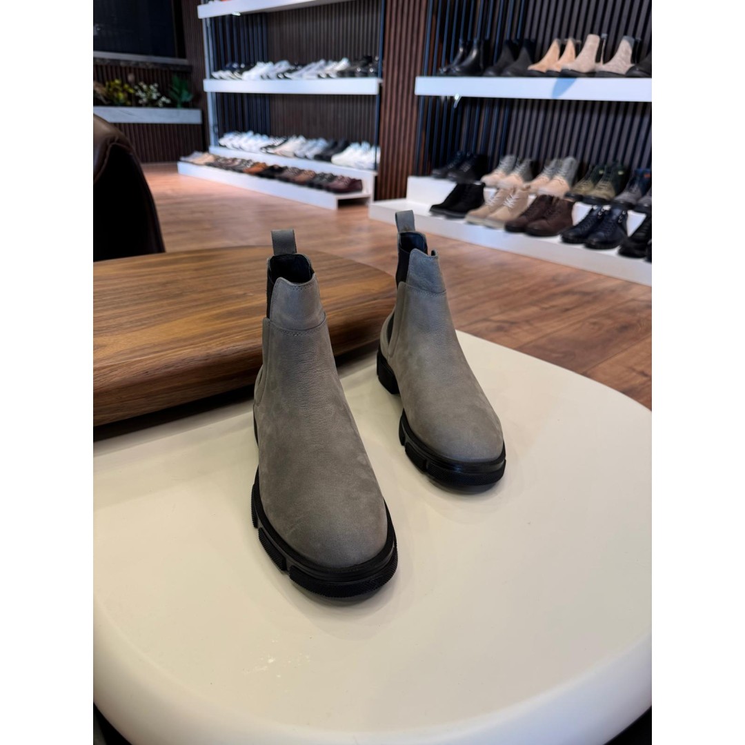 5616 Füme Nubuk Hakiki Deri Bot