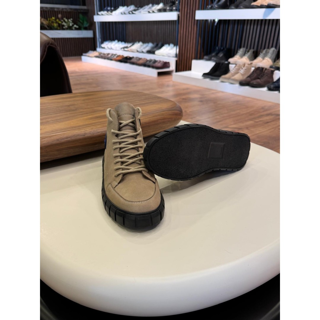 5618 Bej Nubuk Hakiki Deri Bot