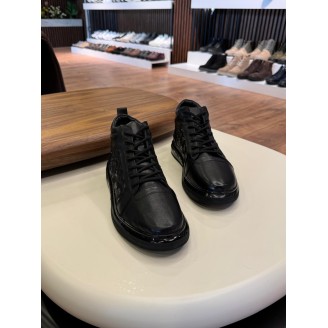 5617 Siyah Cilt Hakiki Deri Bot