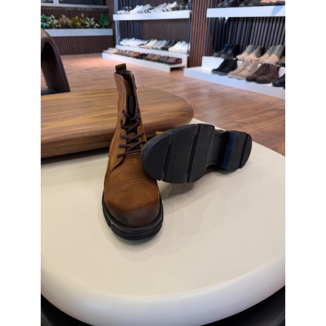 5619 Kahve Nubuk Hakiki Deri Bot