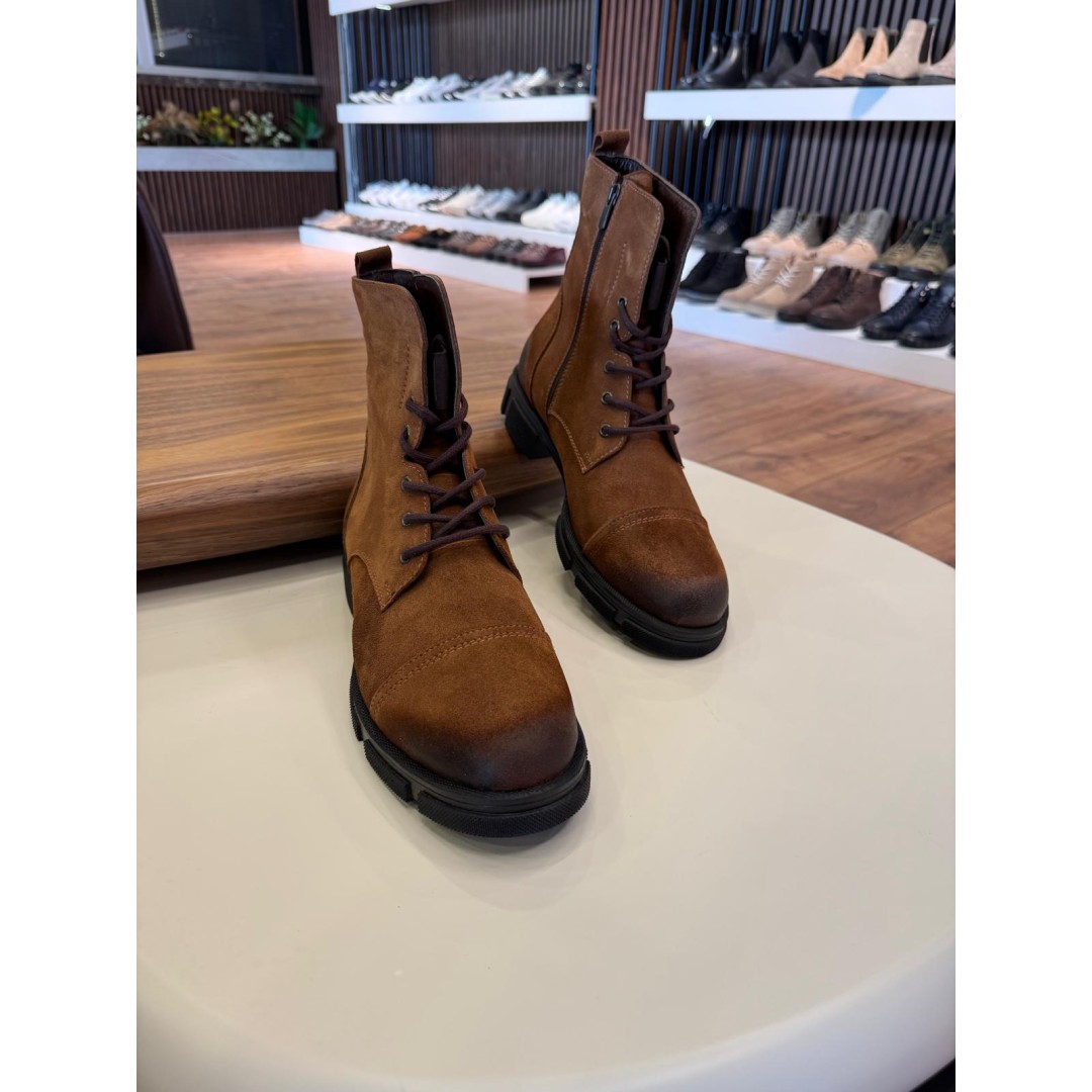 5619 Kahve Nubuk Hakiki Deri Bot