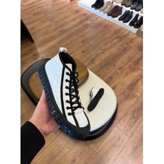 5620 Beyaz Hakiki Deri Bot